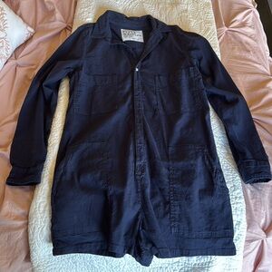 Frank & Eileen navy blue playsuit, size Large. Tags off but never worn.